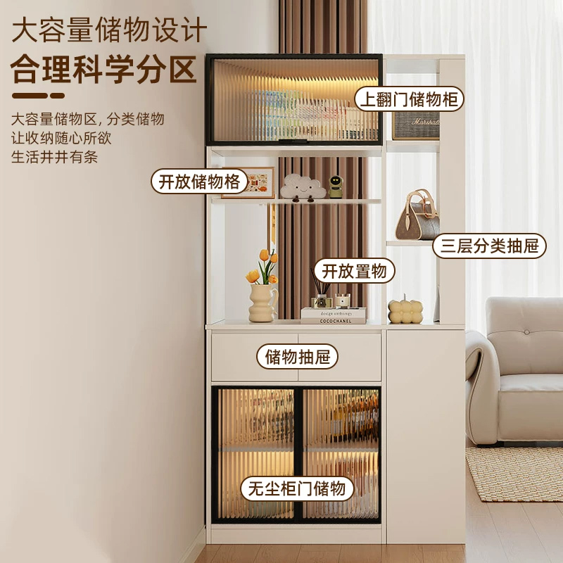 苏宁 质凡 现代简约隔断屏风柜门厅玄关鞋柜/ZF-XGG047/1000*350*2000mm高清大图