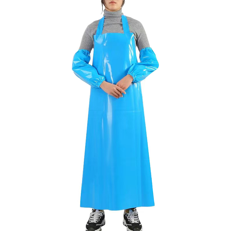 邦能之星TPU防水防油围裙耐酸碱不发硬围裙厨房干活软皮水产食品劳保围腰N510302高清大图