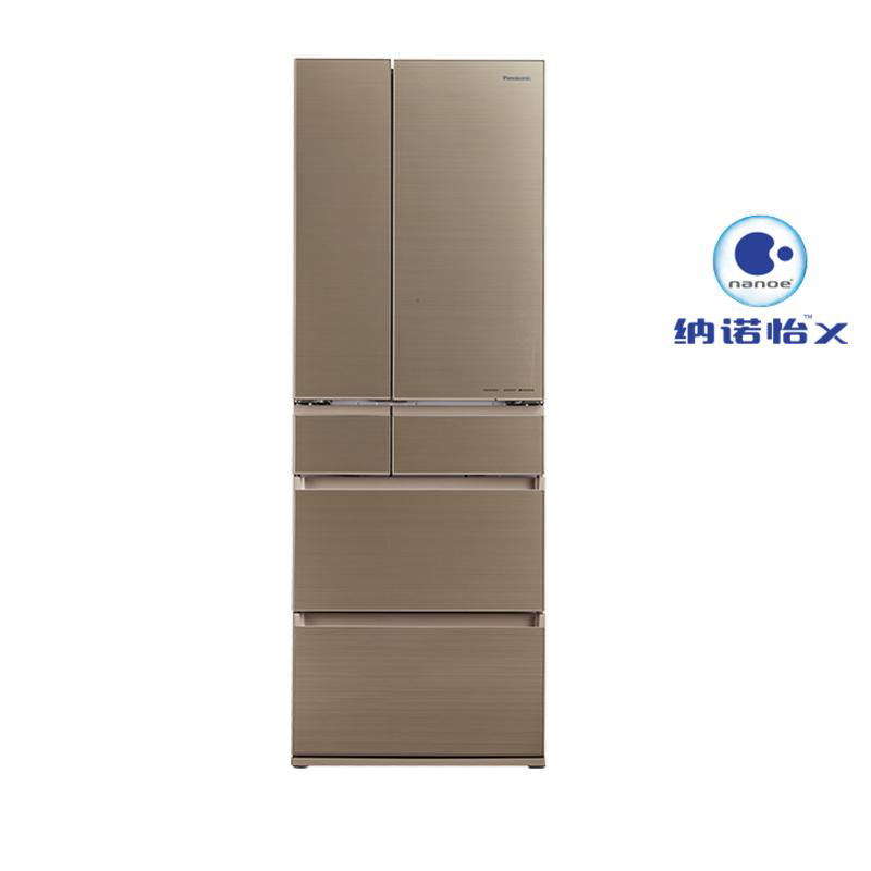 松下 NR-F607HX-N5原装日本进口588升多门智能电冰箱无霜一级能效 自动制冰 流沙金展示柜高清大图