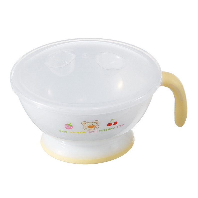 【苏宁自营】日康（rikang）宝宝研磨碗 RK-3802 婴儿辅食碗 环保无毒 PP防滑带勺 宝宝学食碗（颜色随机）