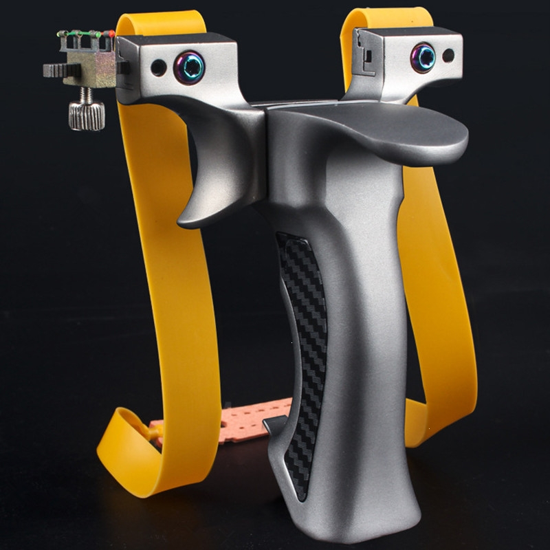 闪电客新款高精度比赛专用钛合金弹弓大威力弓门不锈钢门弹弓