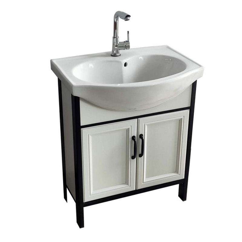 逐鹿中原小户型浴室柜洗脸漱台池落地式洗手盆柜dz855面盆柜