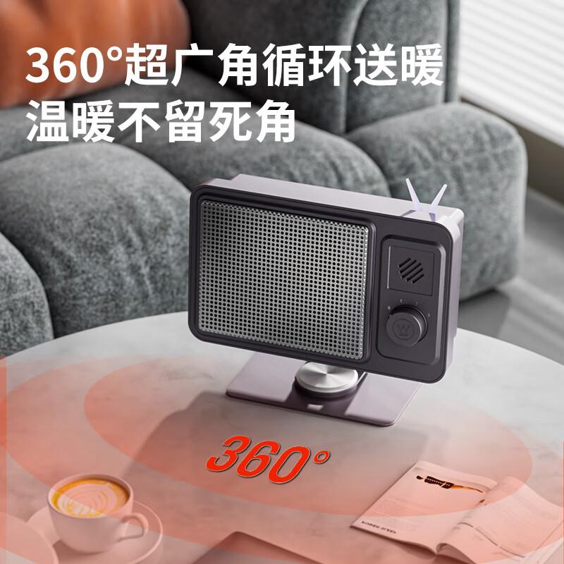 西屋(Westinghouse)取暖器暖风机办公室电暖器家用电暖气小型电暖风迷你热风机学生桌面取暖电器卧室伴侣WTH-S高清大图