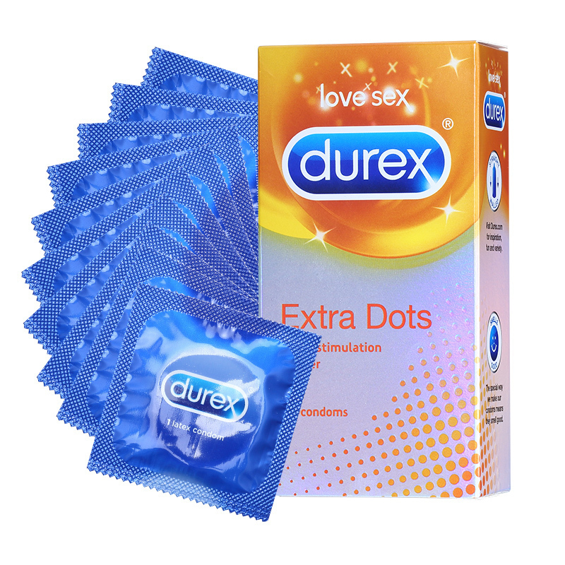 [凸点享情趣]Durex 杜蕾斯 超薄款凸点兴奋避孕套 10只/盒 英国进口 成人用品
