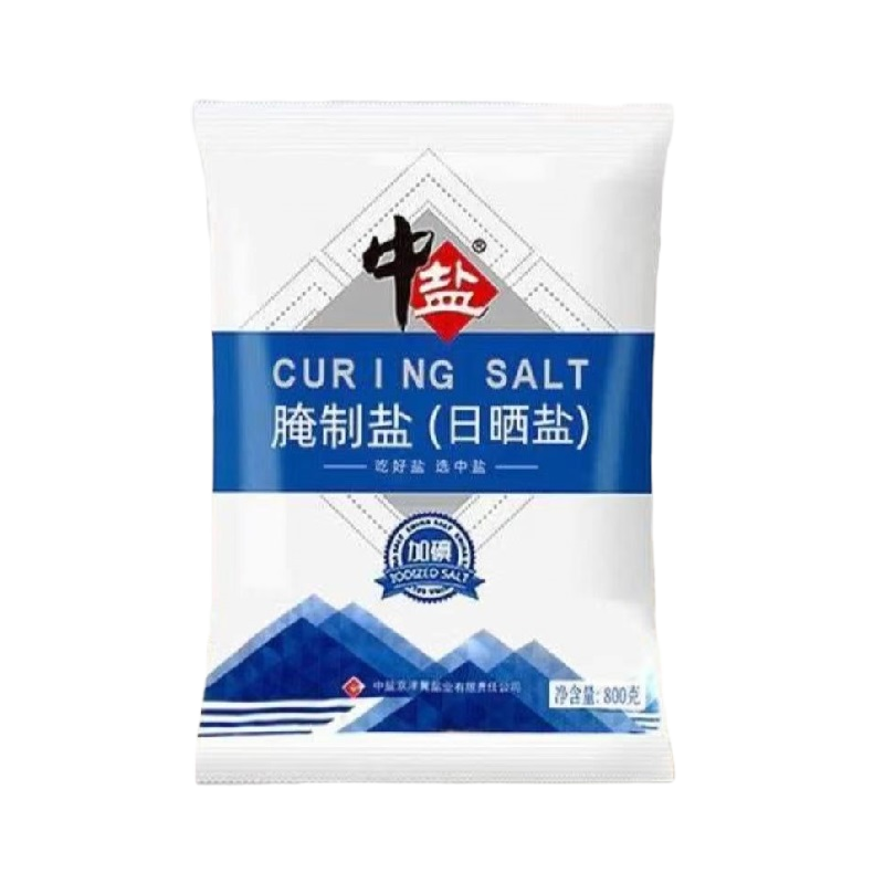 中盐 腌制用盐 日晒盐 大颗粒盐 800g高清大图