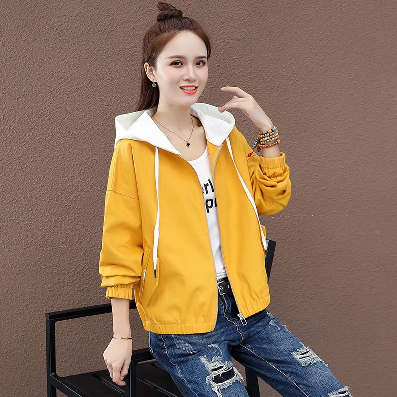 班俏banqiao含棉cec卫衣外套女长袖2020秋季新款慵懒风宽松开衫连帽短