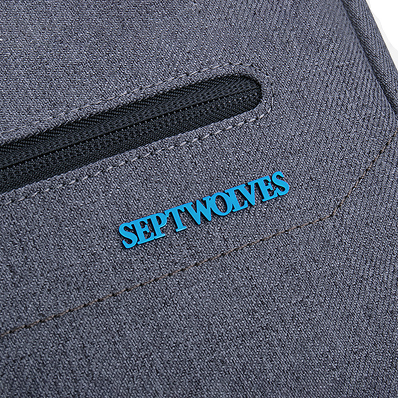 七匹狼(SEPTWOLVES)双肩包男牛津纺布背包电脑包商务休闲旅行背包