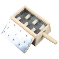 卜吻中医保健 艾灸盒 木质随身灸家用适用于艾灸器艾柱艾条艾叶艾贴草 六柱平底艾灸盒(送12粒艾柱)