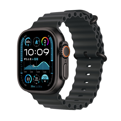 MXDL3CH/B Apple Watch Ultra 2 蜂窝 49 毫米黑色钛金属表壳 黑色海洋表带