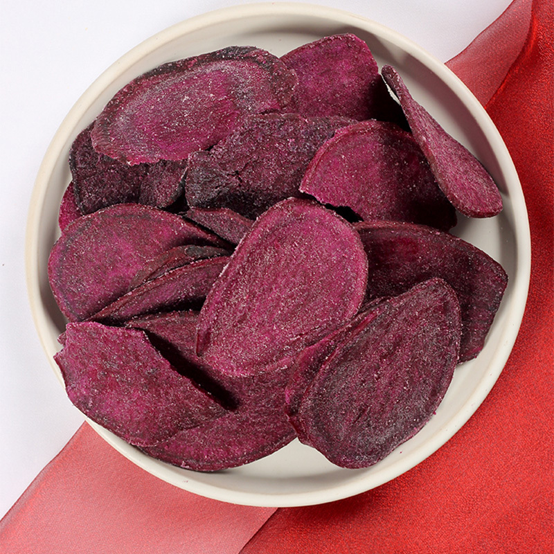 香薯爷香脆红薯片紫薯片红薯脆片农家番薯片250g红薯干紫薯脆片视频