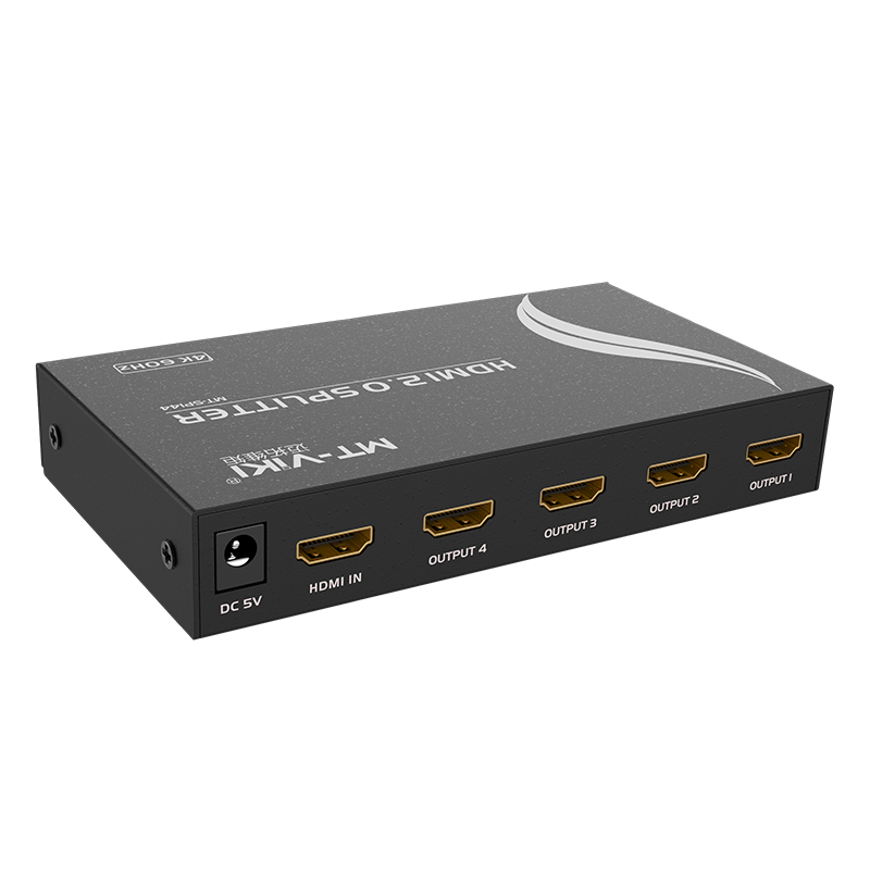 迈拓维矩MT-SP144 hdmi分配器1进4出3D高清4K 60hz音视频一分四分频共享器hdmi2.0版高清大图