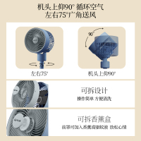 先锋(SINGFUN)空气循环扇电风扇家用遥控定时循环扇四季可用三档调节左右摇头风扇DXH-SN1R