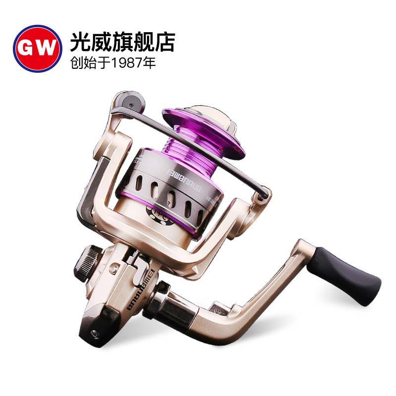 光威纺车轮左右手互换鱼线轮6轴承路亚海竿矶钓鱼线轮渔轮金属轮