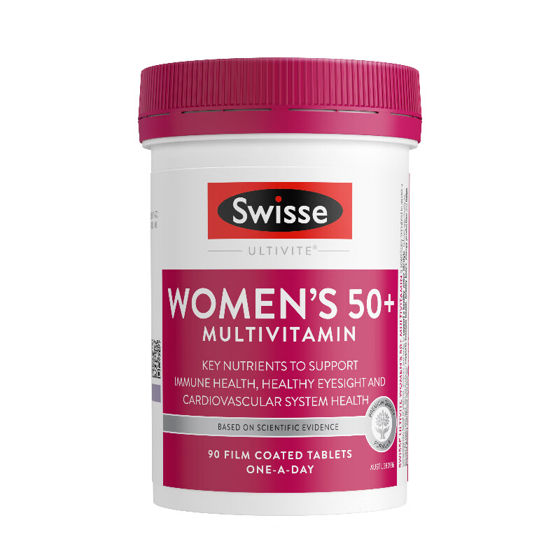 Swisse斯维诗 50+中老年女士复合维生素片 90粒 多种矿物质舒缓更年期症状 助力免疫健康