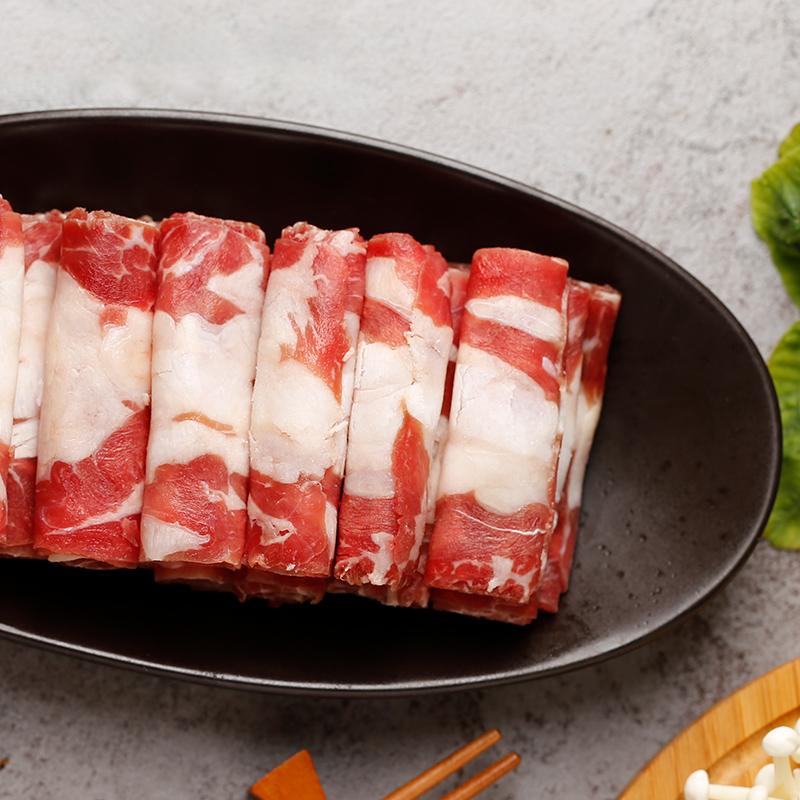 科尔沁 速冻牛肉 肥牛卷 国产 内蒙古牛肉 火锅食材 袋装 400g