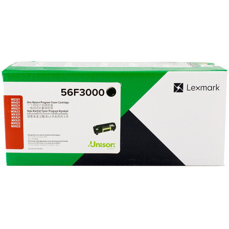 利盟(Lexmark)56F3000原装碳粉(适用MS/MX321 MS/MX421 MS/MX521 机型)高清大图
