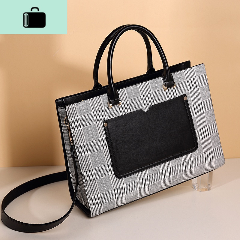 公文包女手提职业女士时尚韩版商务办公a4文件包电脑包14寸大容量new