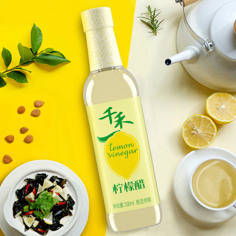 千禾柠檬醋500ml/瓶装纯粮酿造凉拌点蘸水果醋安岳柠檬酵素食用醋高清大图