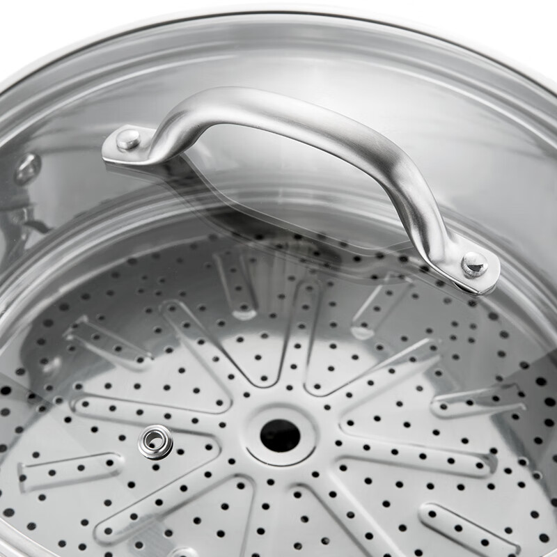 德世朗 DFS-Z036A 真心“蒸”意-两层多用蒸锅 双层大容量不锈钢蒸锅 28cm高清大图