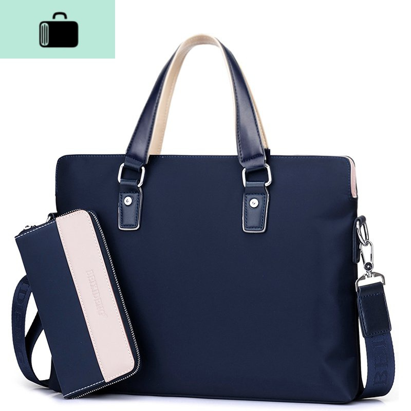 男士商务公文手提包单肩包手拿休闲韩版潮流青年横款工作包包newlake