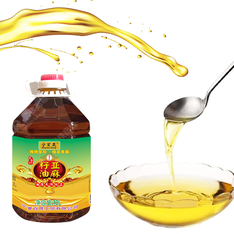 宁百晟亚麻籽油10L/桶高清大图