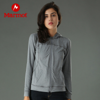Marmot/土拨鼠户外运动女士轻量舒适速干连帽针织卫衣