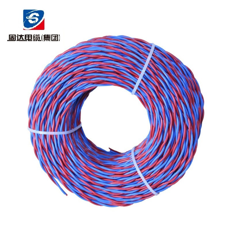 固达电缆 无卤低烟阻燃耐火铜芯双绞线 WDZBN-RYJS-2*2.5 卷高清大图