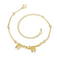 A058-A Women 18K yellow gold anklet jewelry 镀黄金色女脚链潮