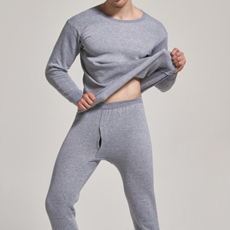 男士保暖内衣男加厚加绒圆领春青年打底秋衣秋裤女保暖套装莎丞