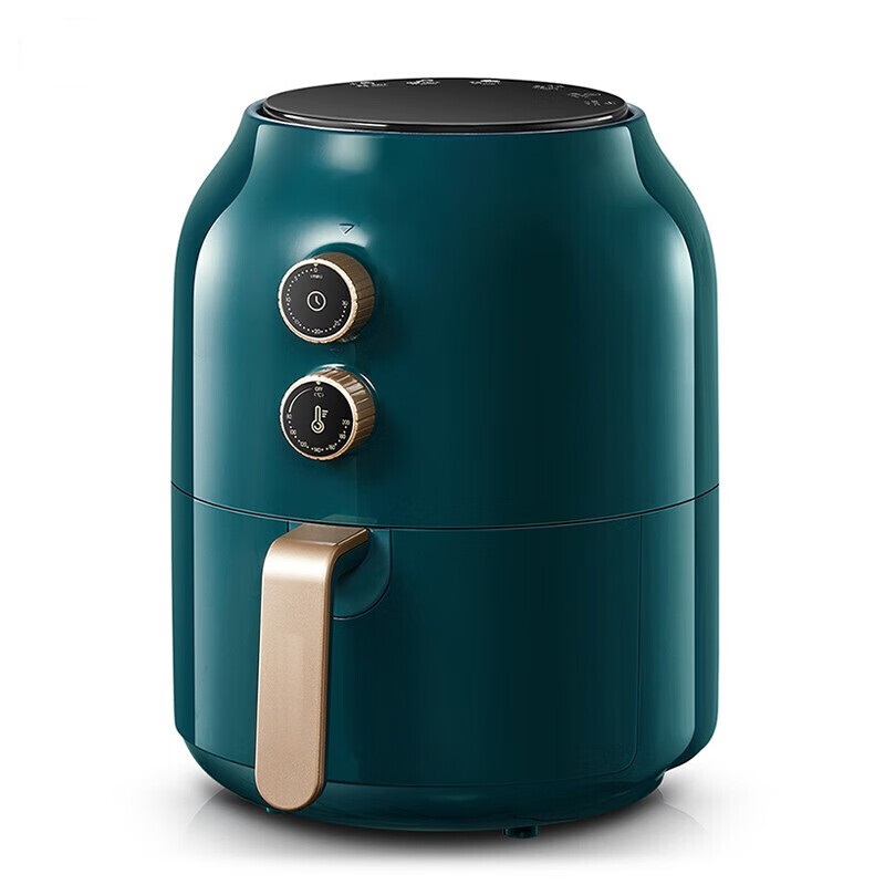 空气炸锅家用多功能无油烟低脂电炸锅大容量全自动3.6升 QZG-A14M1【墨绿色】