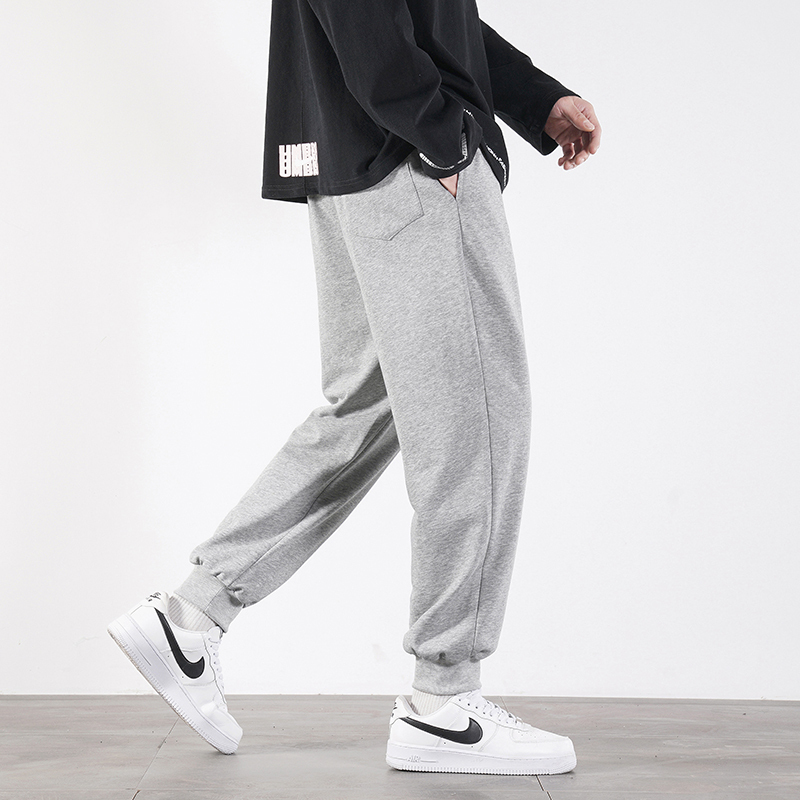 mgyr运动裤男生裤子宽松休闲春秋款灰色春季长裤篮球美式卫裤户外休闲