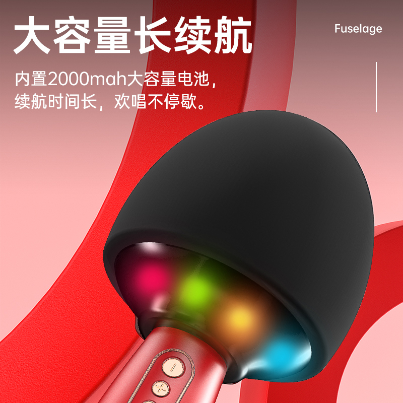 索爱(soaiy)专业麦克风家用电视唱歌K歌卡拉OK MC15(墨绿色)