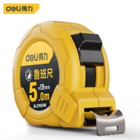 得力(deli)DL270519B 鲁班尺高精度测量尺米尺钢卷尺 5mx19mm 黄色 2把装 1件