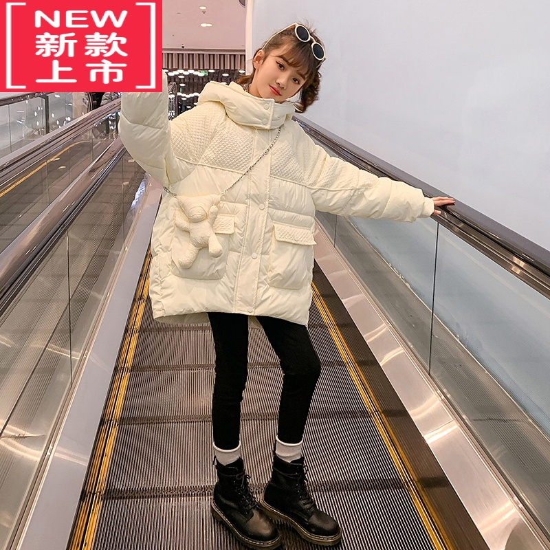 可莉允女童冬季羽绒棉服2022新款冬装洋气儿童棉袄外套秋冬款女大童棉衣