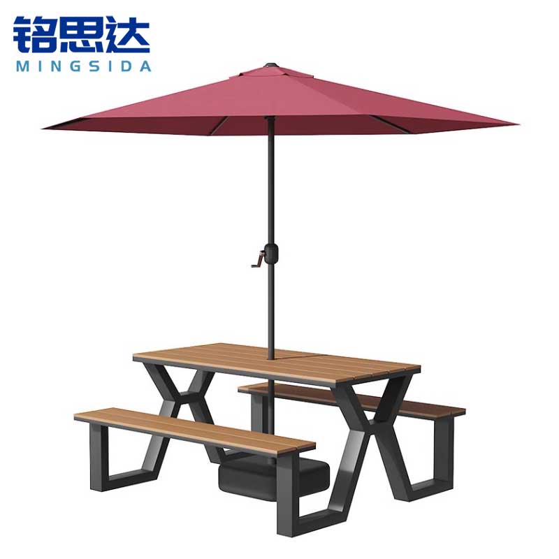 铭思达休闲桌椅2米带伞组高清大图