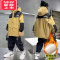 可莉允中大男童秋冬装派克棉服2022新款儿童洋气男孩加绒夹棉衣厚外套潮
