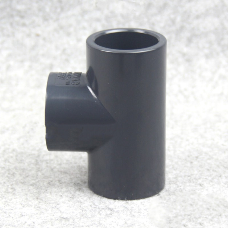 PVC三通 国标UPVC塑料水管管件 正三通 等径三通 内径40mm 10个装