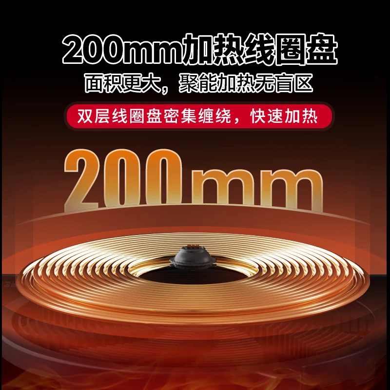 尚朋堂(SUNPENTOWN)双灶电磁炉SC-35S05白色3500W全铜线盘高清大图