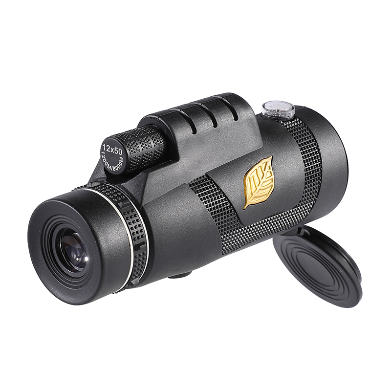 新款自由虎单筒望远镜黄金叶12x50微光高清高倍夜视便携旅游赏景