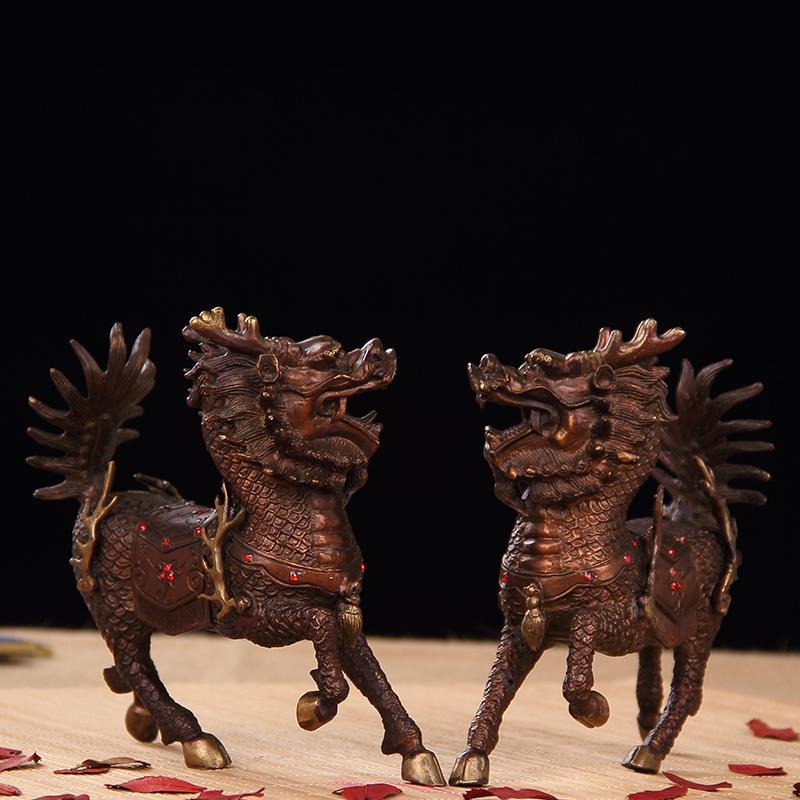 美帮汇铜工艺品一对大号 威武摆件装饰品