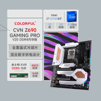 七彩虹CVN Z690 GAMING PRO V20主板+12代英特尔i7-12700KF+金士顿KVR 4800 16G 主板套装