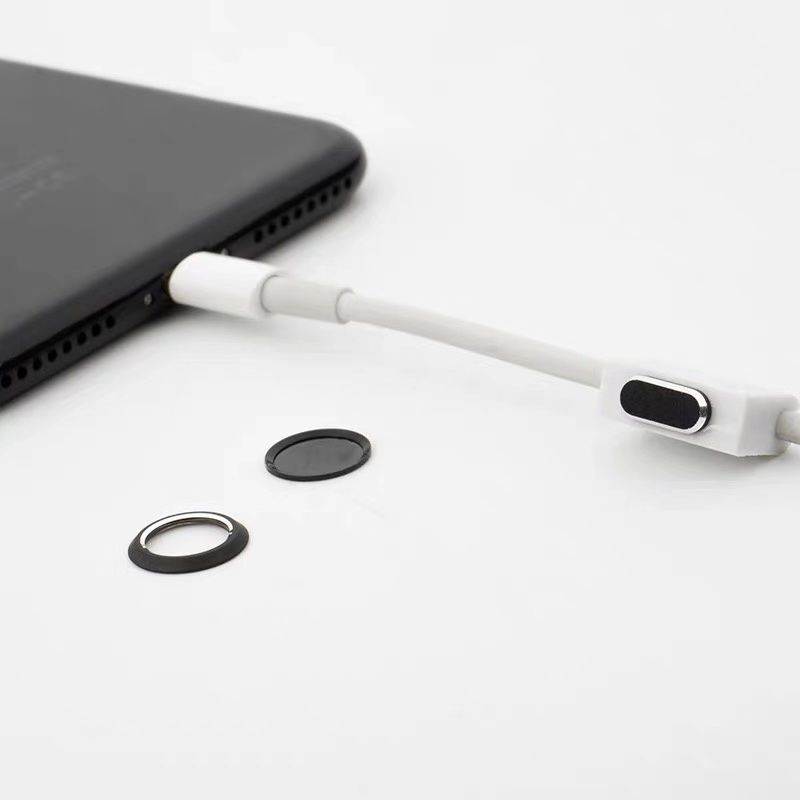 蓝色 iPhoneXR|8防尘塞7镜头保护圈xr手机摄像头贴home键贴四件套T5