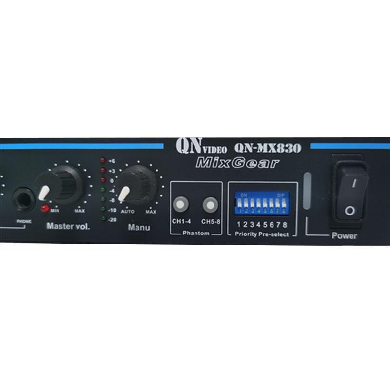 启诺QN-MX830八路会议混音器(台)高清大图
