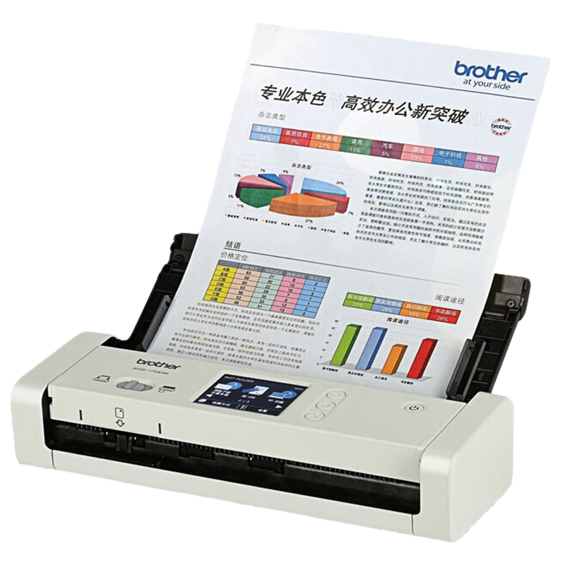 兄弟(brother)ADS-1700W 紧凑型高速双面馈纸式扫描仪 25ppm/50ipm 无线WIFI U盘扫描高清大图