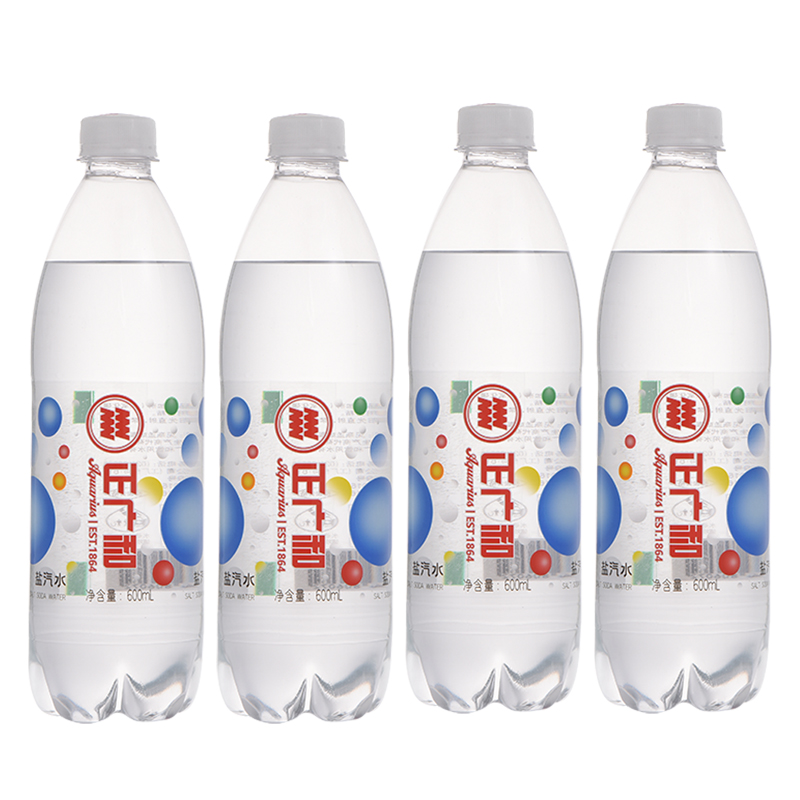 正广和盐汽水600ml*4瓶 夏日防暑降温上海盐气水饮料