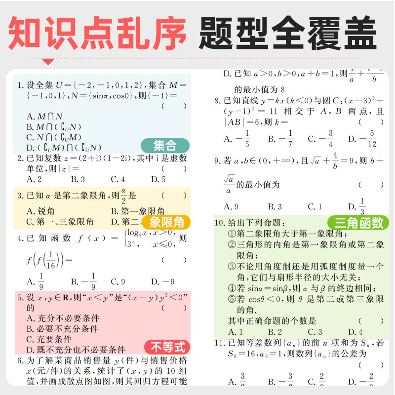[主科3本]语文-数学-英语 全国通用 [正版]蝶变系列高考小题必刷2024版 九科可选高中 文科理科一轮复习综合选择题
