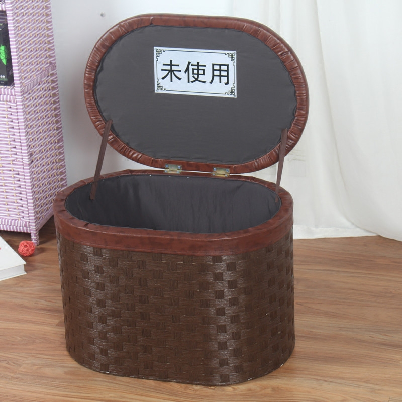 鞋套筐样板间鞋套凳物业回收箱带盖试衣间穿鞋凳拖鞋回收箱储物凳