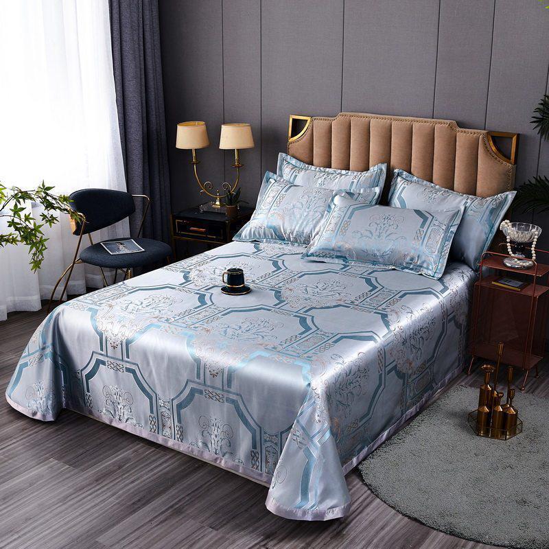 家柏饰(CORATED)可水洗折叠机洗1.8m2.0米1.5床冰丝凉滑软凉席三件套空调夏季床单高清大图