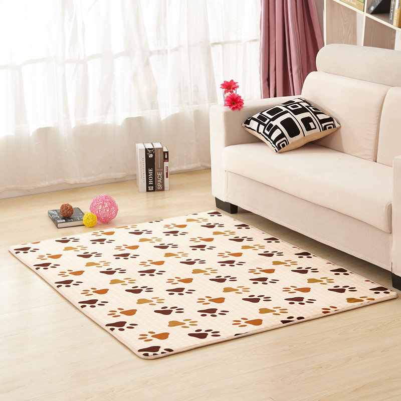 机洗珊瑚绒地毯 客厅茶几地毯 卧室床边地毯 长方形地毯地毯毛毯生活