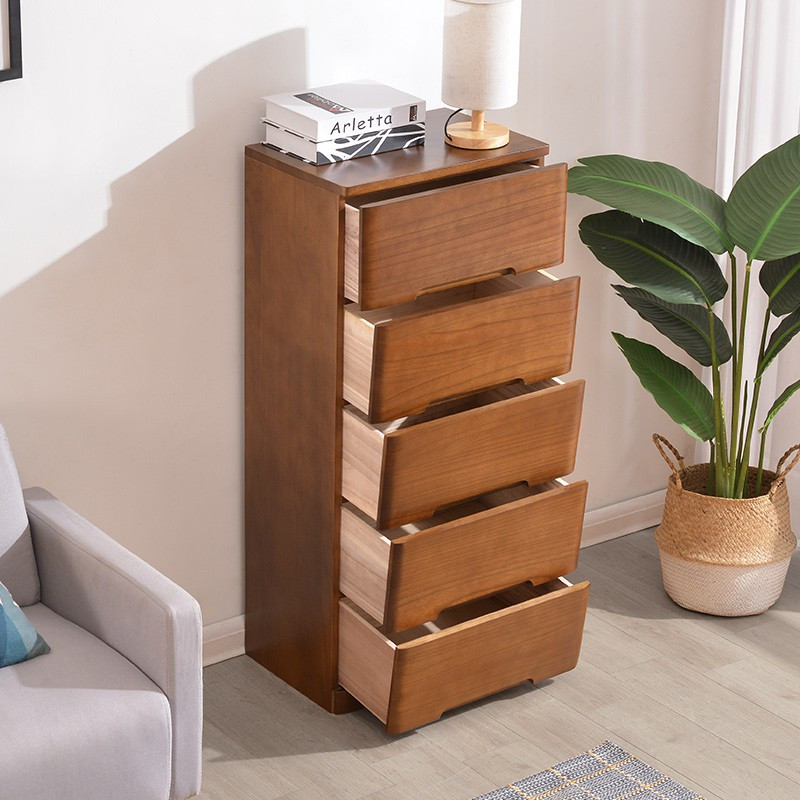 实木斗柜客厅收纳柜卧室储物柜简约现代组合多层抽屉式夹缝缝隙柜收纳